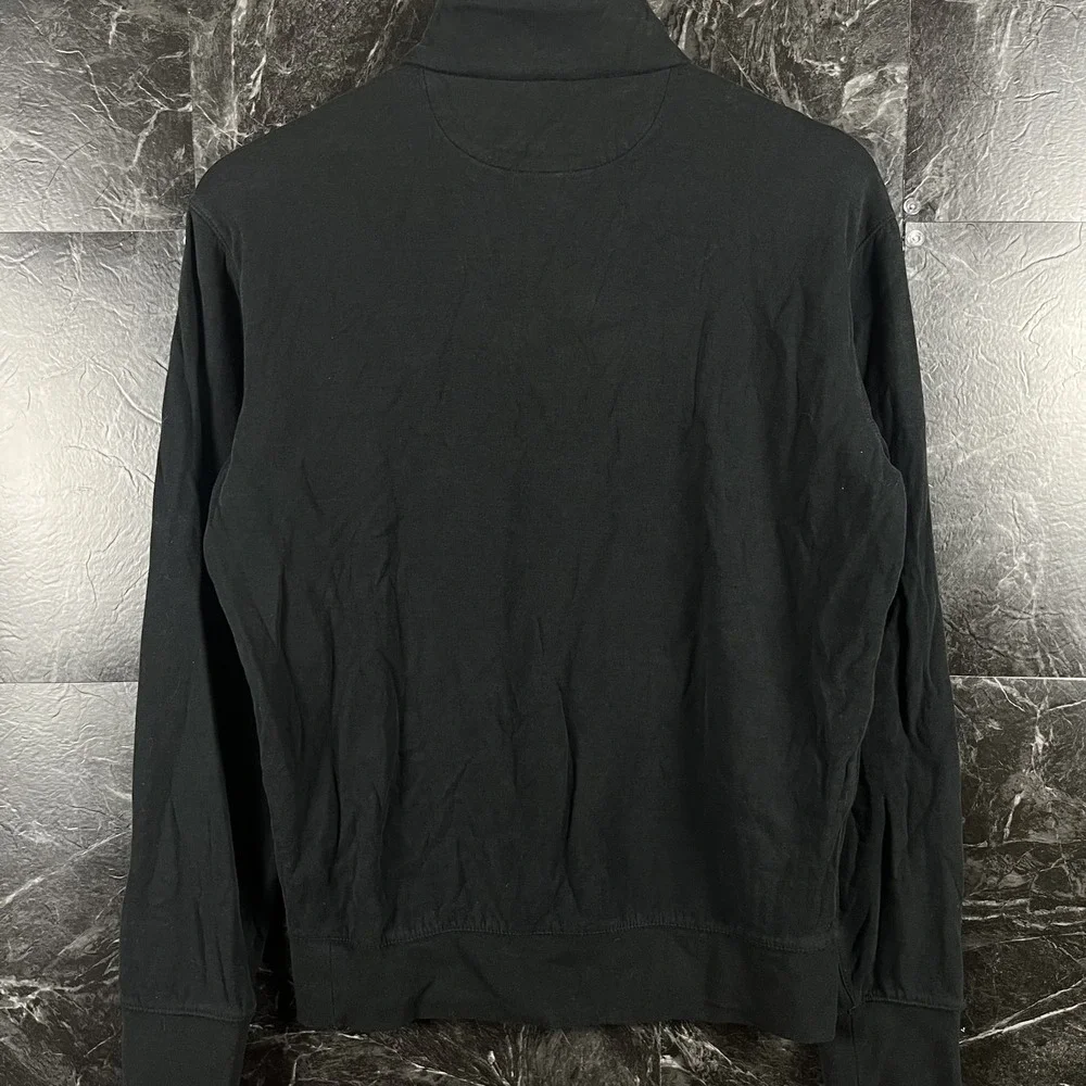 Polo Ralph Lauren Black Luxury Jersey Quarter Sweatshirt XS